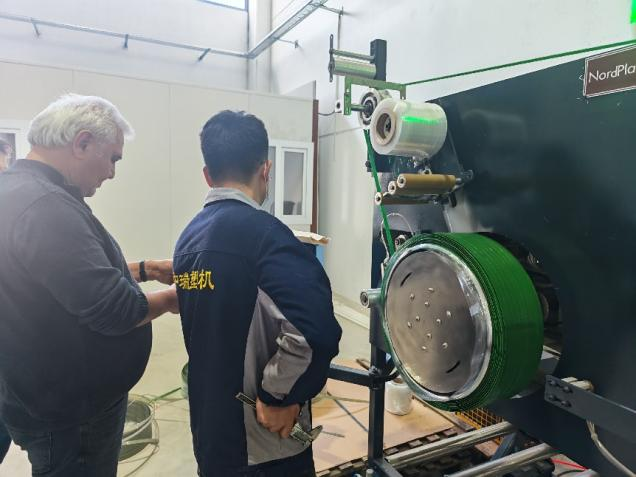 A photo with the client