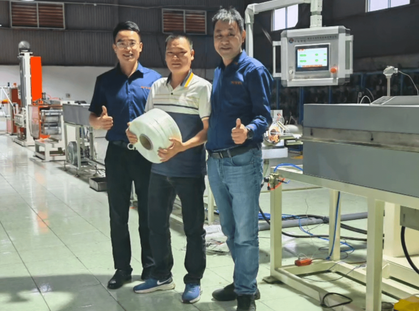 The Core Technology Verification Has Met The Standards, And The Trial Operation Task of The Polyester Fiber Strapping Production Line in Vietnam Has Been Successfully Completed