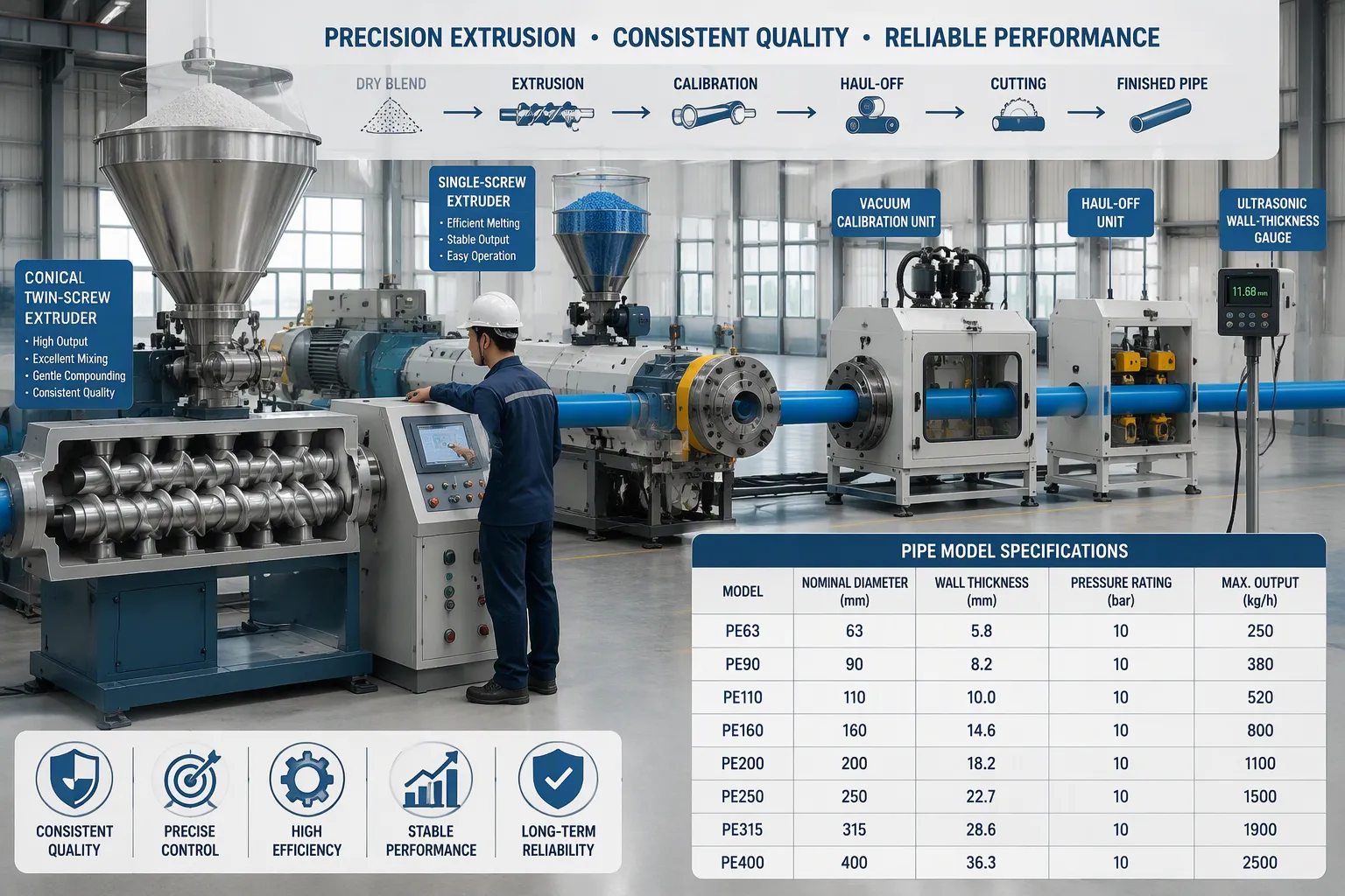 Matching Your Plastic Pipe Production Line