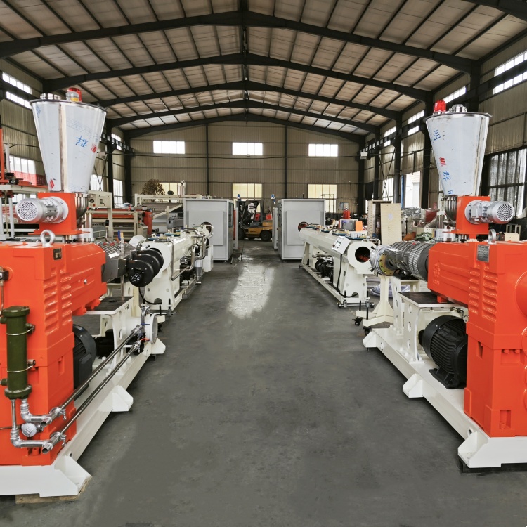 Modern PVC pipe manufacturing facility setup